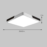 Dimmable Circular Modern LED Flush Mount Ceiling Light 20 Inch Nordic Metal 36W Fixture for Living Room Bedroom