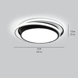 Dimmable Modern Circular LED Flush Mount Ceiling Light Nordic Metal Fixture for Bedrooms and Offices