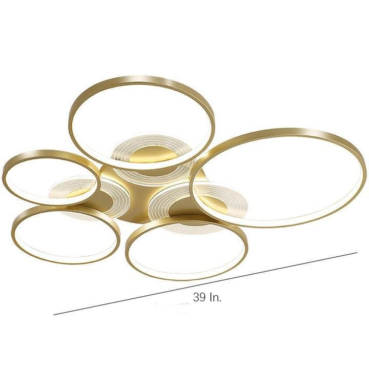 Modern Geometric Circle LED Flush Mount Ceiling Lamp for Minimalist Interior Lighting