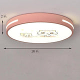 Modern Patterned LED Flush Mount Ceiling Light Round Acrylic Fixture for Kids Bedroom