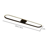 Modern Rounded Rectangle LED Flush Mount Ceiling Light Minimalist Aluminum Fixture