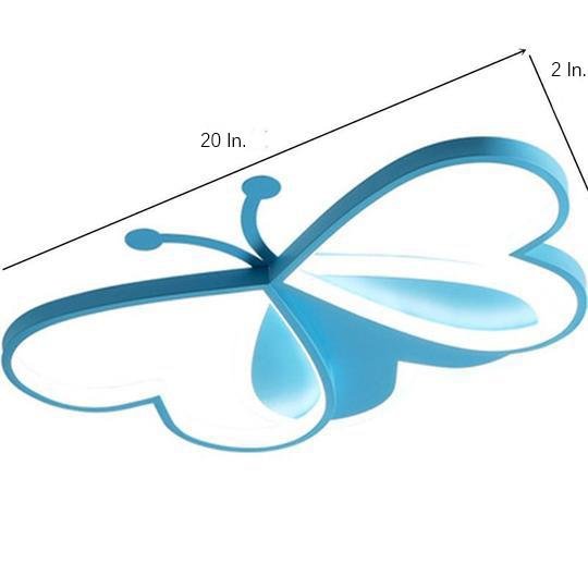 Modern Butterfly Shaped LED Ceiling Light Flush Mount Fixture for Bedroom Kids Room