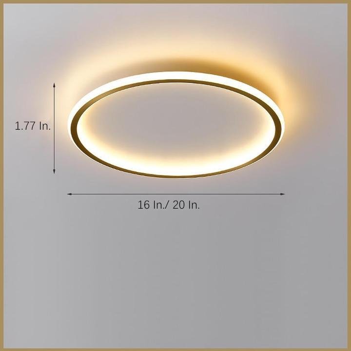 Modern Round LED Ceiling Light Ultra Thin Black Flush Mount Fixture for Bedrooms