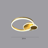 Modern Overlapping Circles Flush Mount Ceiling Light LED Metal Artistic Design 3 Light Fixture