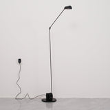 Dynamo Adjustable Arm LED Floor Lamp with Rotating Metal Diffuser and Cylindrical Base Standing Light