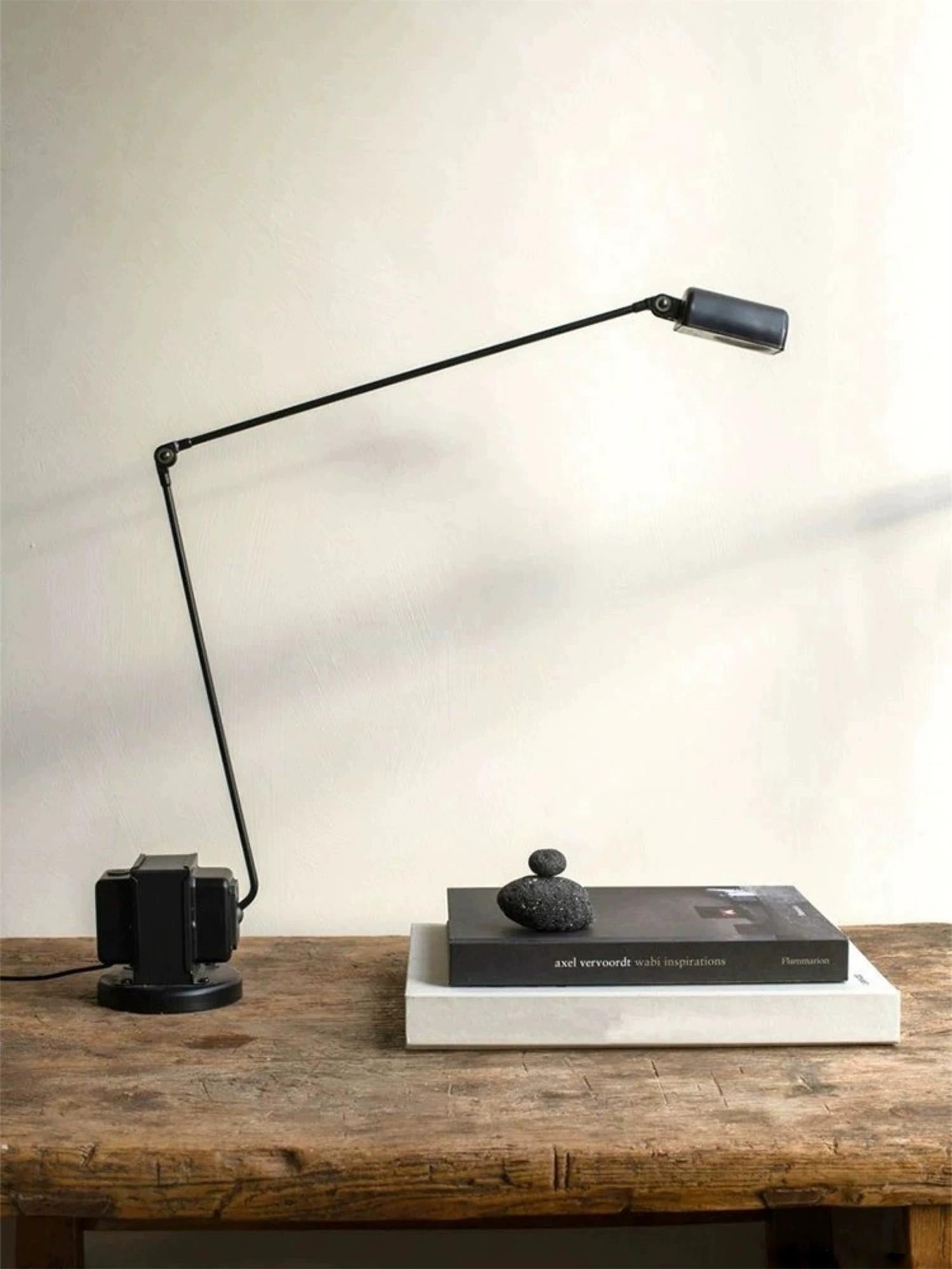 Dynamo Minimalist Adjustable LED Table Lamp Rotating Metal Desk Light for Modern Bedroom Office