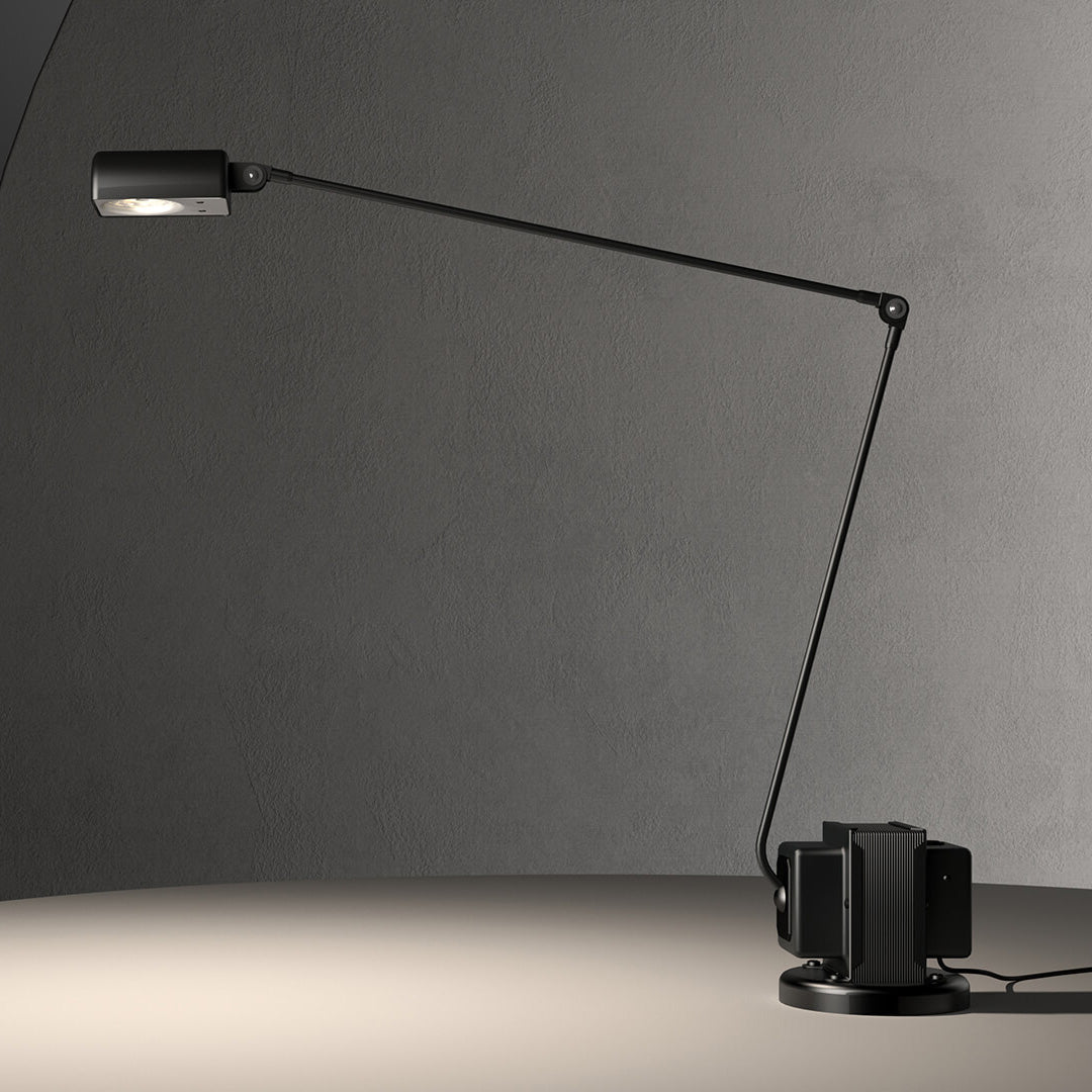 Dynamo Minimalist Adjustable LED Table Lamp Rotating Metal Desk Light for Modern Bedroom Office