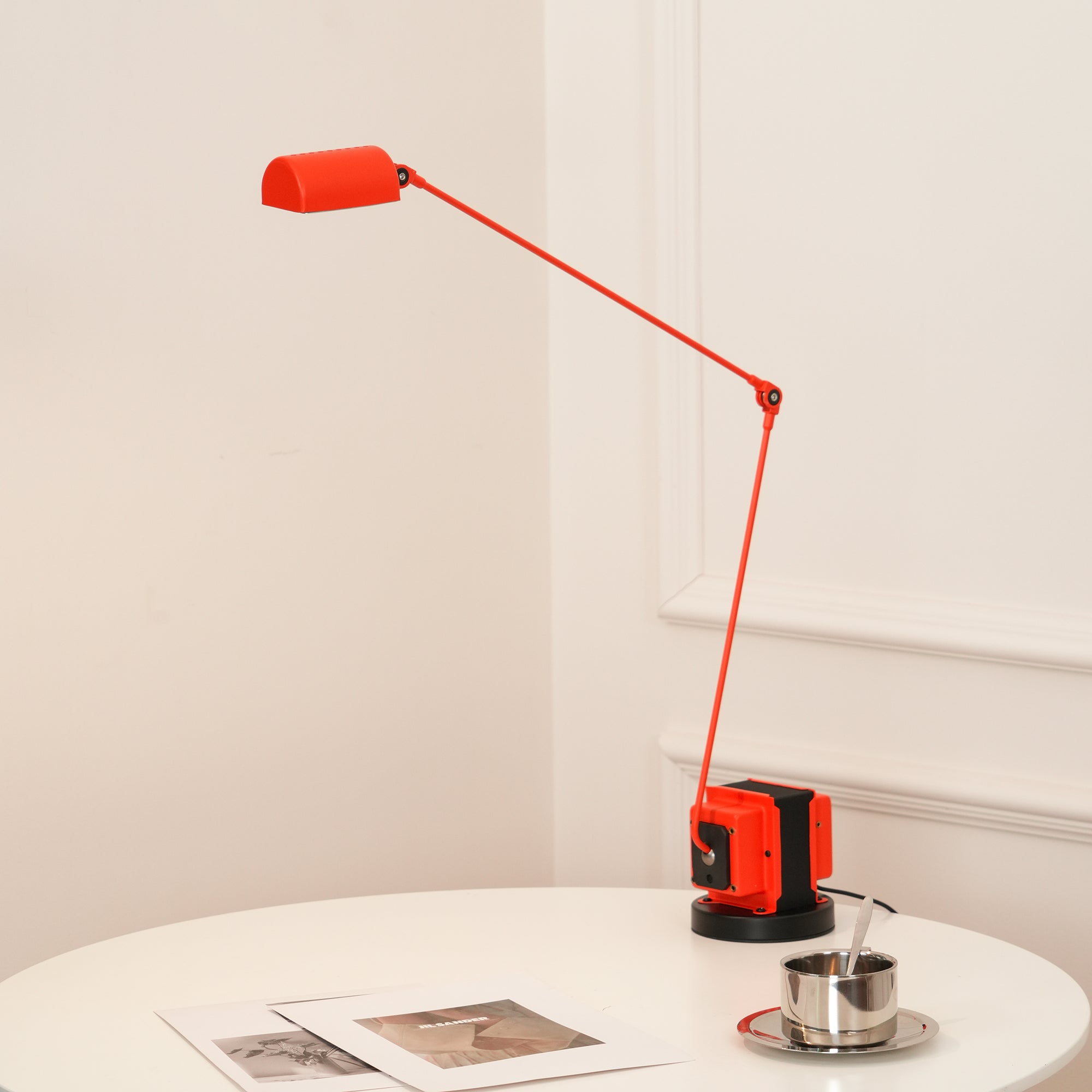 Dynamo Minimalist Adjustable LED Table Lamp Rotating Metal Desk Light for Modern Bedroom Office