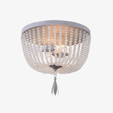 Dauphine Crystal Flush Mount Ceiling Light in Weathered Gray Metal Finish