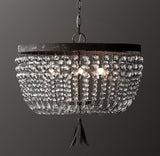 Dauphine Crystal Flush Mount Ceiling Light in Weathered Gray Metal Finish