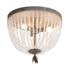 Dauphine Crystal Flush Mount Ceiling Light in Weathered Gray Metal Finish