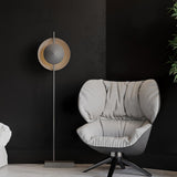 Modern Dawn Geometric Floor Lamp with Layered Lighting and Hand Made Aluminum Base