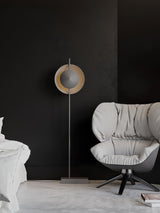 Modern Dawn Geometric Floor Lamp with Layered Lighting and Hand Made Aluminum Base