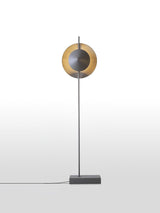 Modern Dawn Geometric Floor Lamp with Layered Lighting and Hand Made Aluminum Base