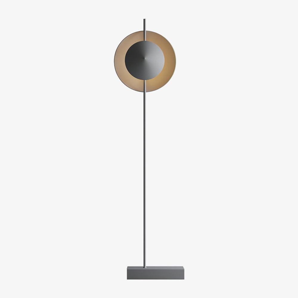 Modern Dawn Geometric Floor Lamp with Layered Lighting and Hand Made Aluminum Base