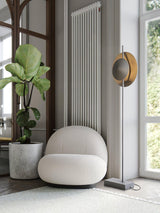 Modern Dawn Geometric Floor Lamp with Layered Lighting and Hand Made Aluminum Base