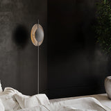 Modern Dawn Geometric Floor Lamp with Layered Lighting and Hand Made Aluminum Base
