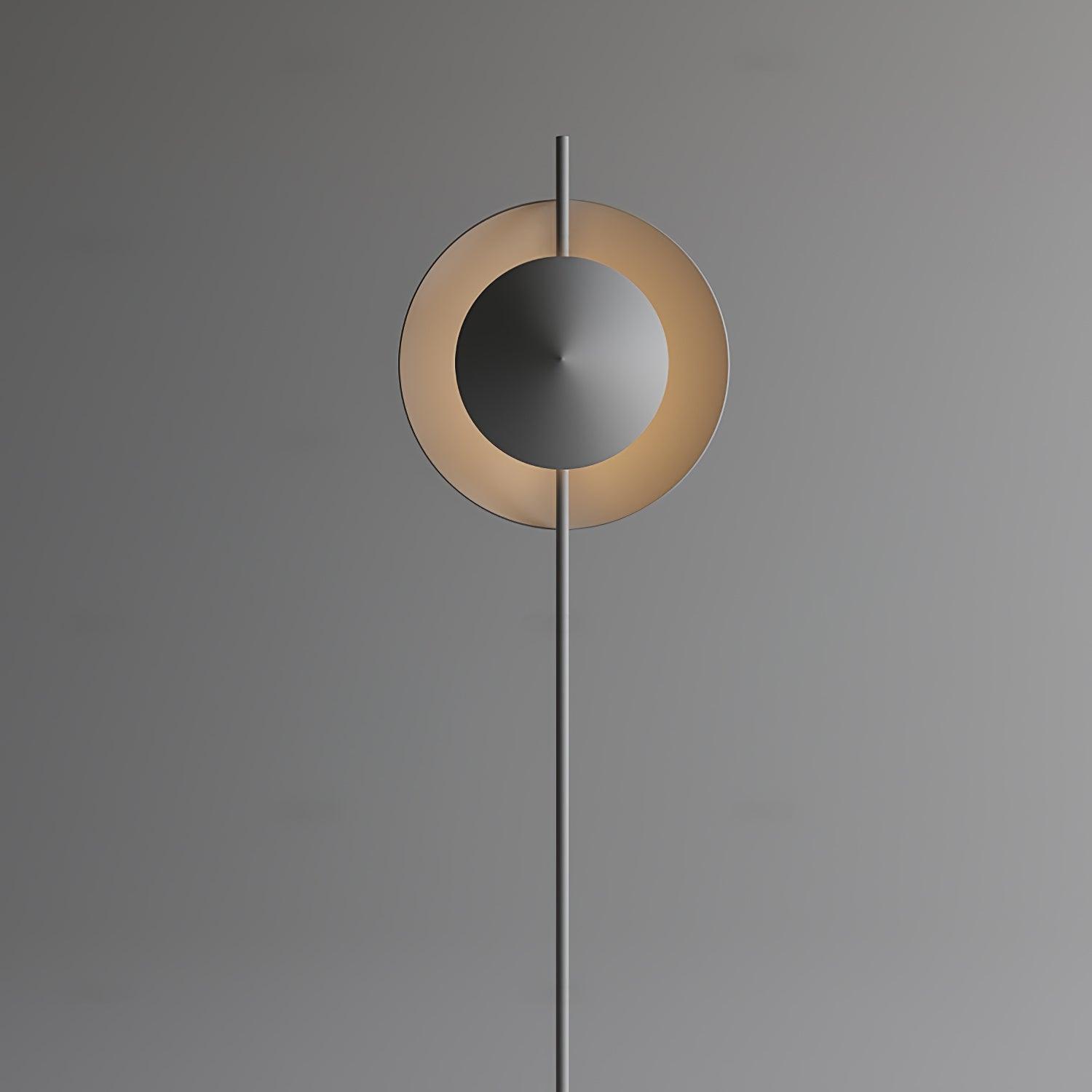 Modern Dawn Geometric Floor Lamp with Layered Lighting and Hand Made Aluminum Base