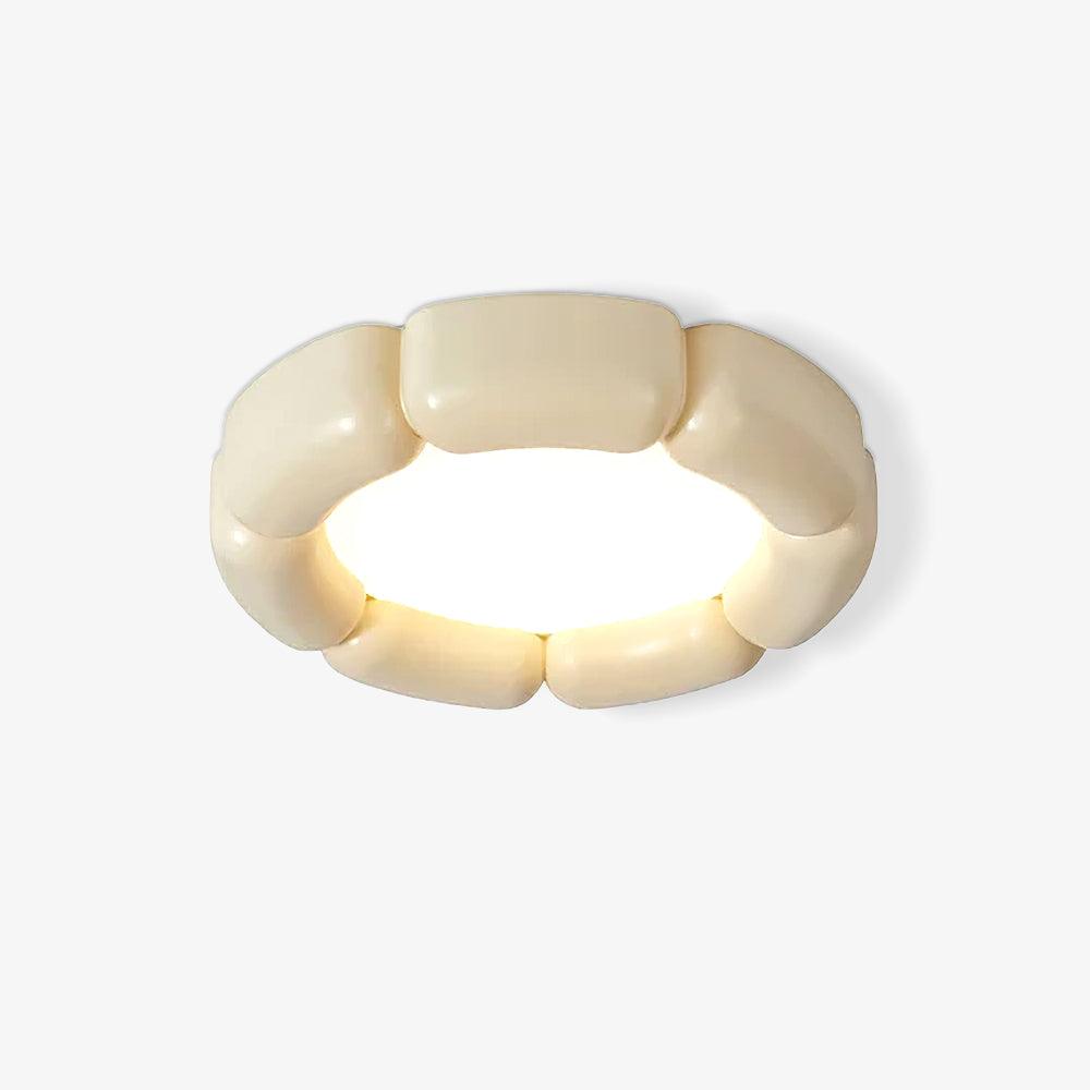 Modern Minimalist Resin LED Flush Mount Ceiling Lamp for Contemporary Interior Spaces