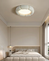 Modern Minimalist Resin LED Flush Mount Ceiling Lamp for Contemporary Interior Spaces