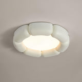 Modern Minimalist Resin LED Flush Mount Ceiling Lamp for Contemporary Interior Spaces