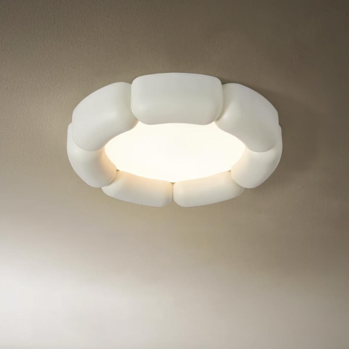 Modern Minimalist Resin LED Flush Mount Ceiling Lamp for Contemporary Interior Spaces