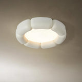 Modern Minimalist Resin LED Flush Mount Ceiling Lamp for Contemporary Interior Spaces