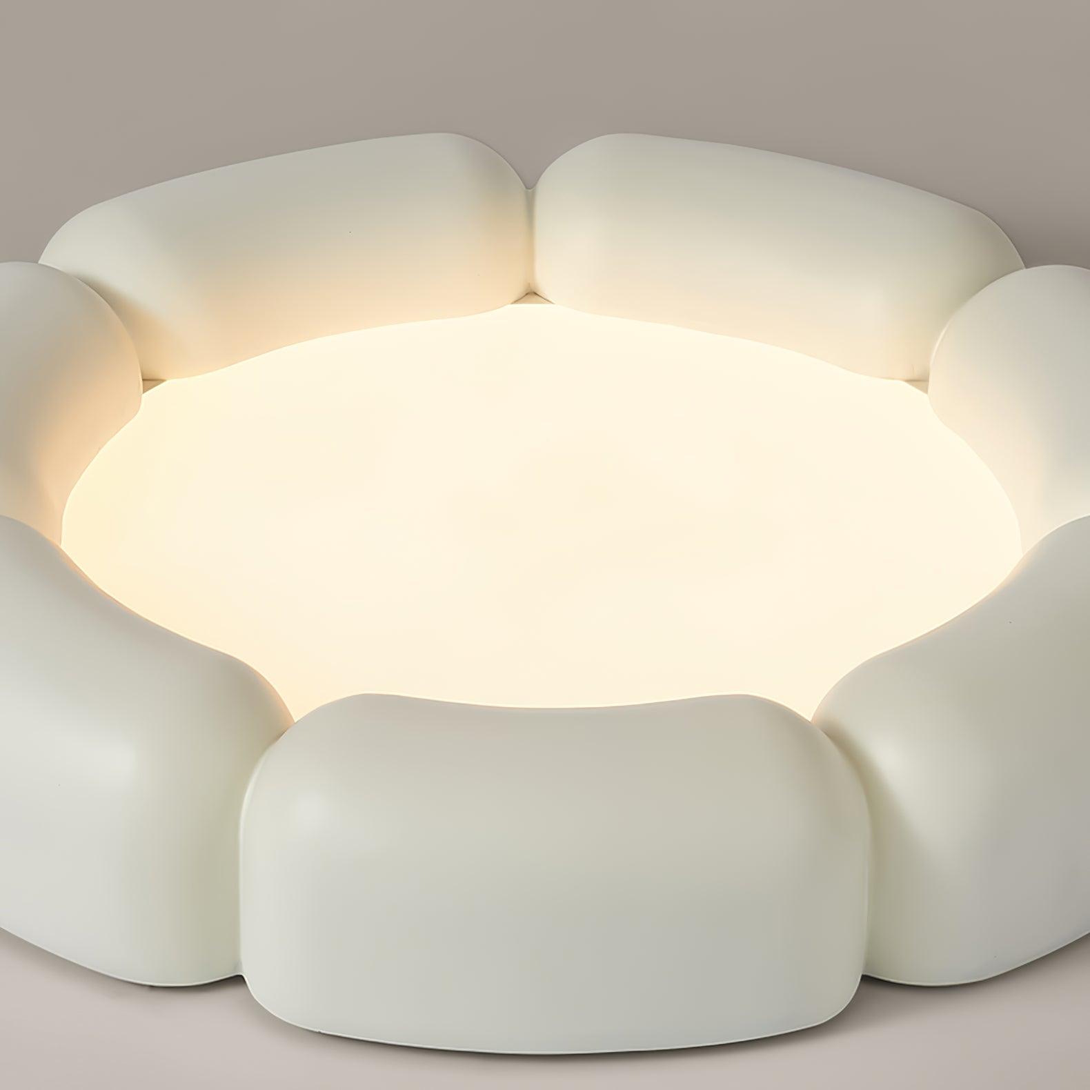 Modern Minimalist Resin LED Flush Mount Ceiling Lamp for Contemporary Interior Spaces