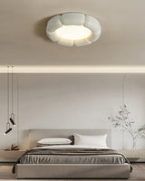 Modern Minimalist Resin LED Flush Mount Ceiling Lamp for Contemporary Interior Spaces