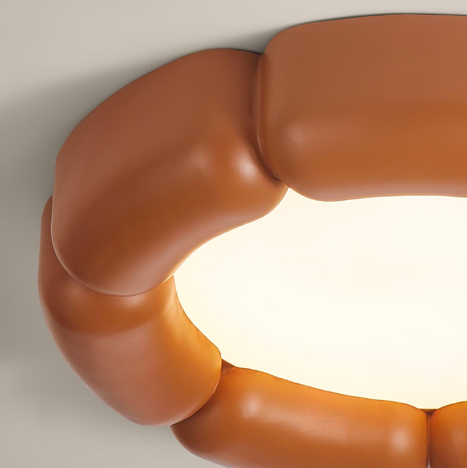 Modern Minimalist Resin LED Flush Mount Ceiling Lamp for Contemporary Interior Spaces