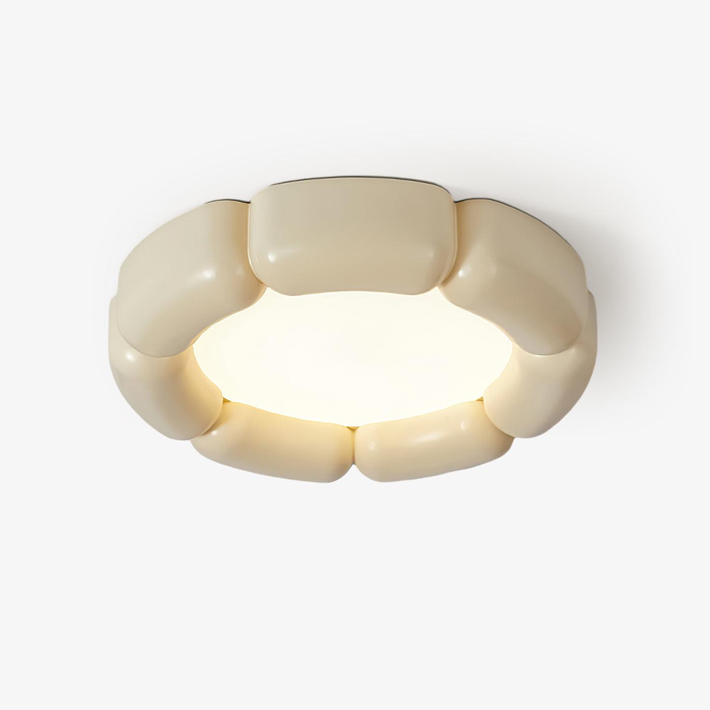 Modern Minimalist Resin LED Flush Mount Ceiling Lamp for Contemporary Interior Spaces