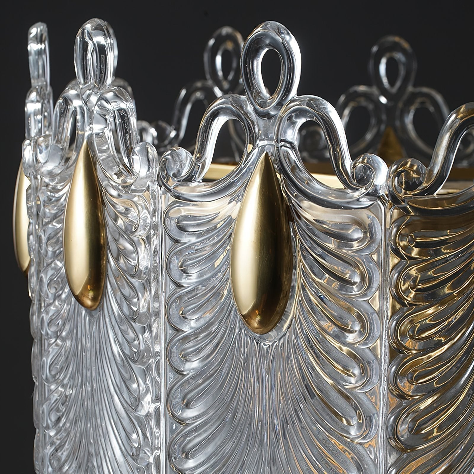 elegant-gold-patterned-glass-petal-round-chandelier-with-hand-formed-glass