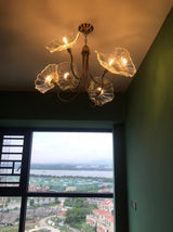 contemporary-glass-lotus-leaf-pendant-light-gold-chandelier-for-elegant-interior-design