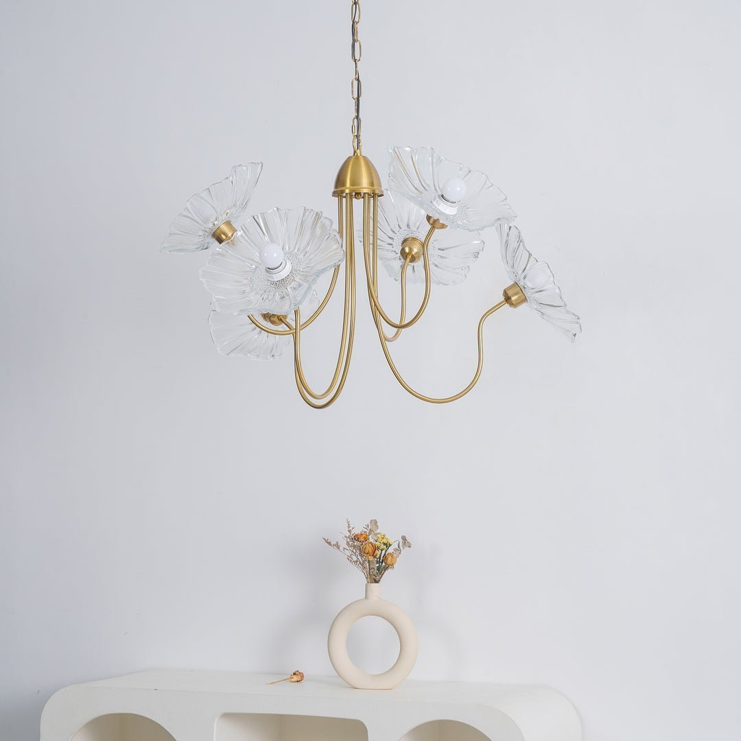 contemporary-glass-lotus-leaf-pendant-light-gold-chandelier-for-elegant-interior-design