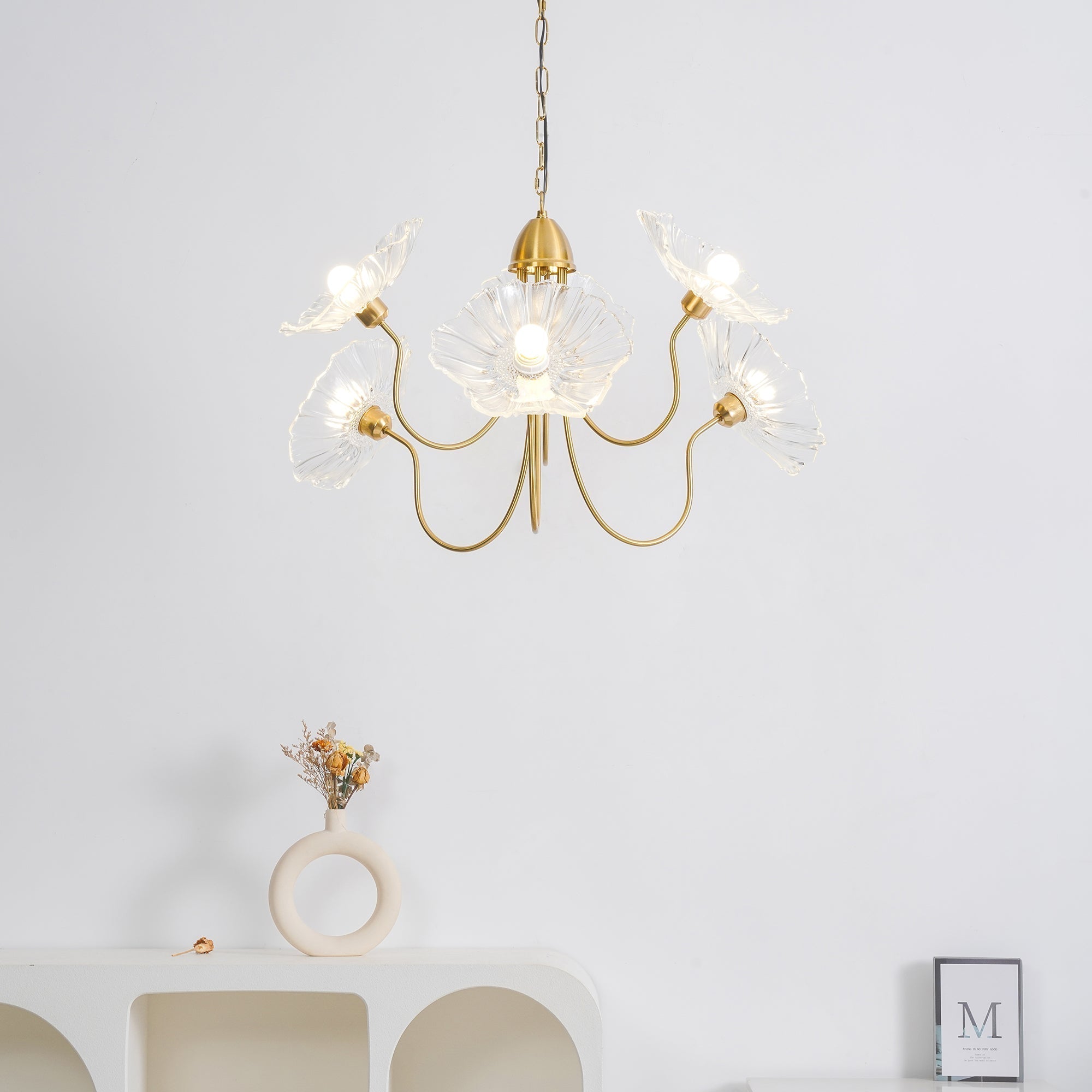 contemporary-glass-lotus-leaf-pendant-light-gold-chandelier-for-elegant-interior-design