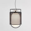 modern-industrial-black-cage-pendant-light-with-oval-fiberglass-shade-for-living-room