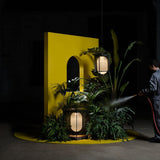 modern-industrial-black-cage-pendant-light-with-oval-fiberglass-shade-for-living-room