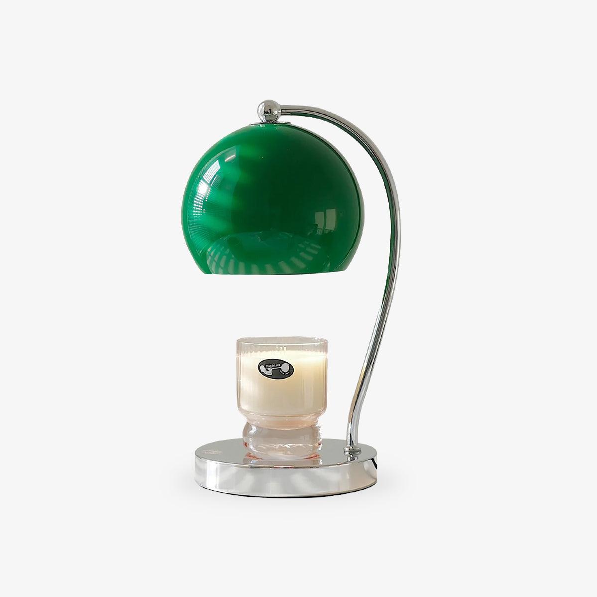 Modern Spherical Chrome Candle Warmer Lamp for Scented Wax Melting and Bedside Use