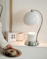 Modern Spherical Chrome Candle Warmer Lamp for Scented Wax Melting and Bedside Use