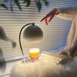 Modern Spherical Chrome Candle Warmer Lamp for Scented Wax Melting and Bedside Use