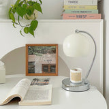 Modern Spherical Chrome Candle Warmer Lamp for Scented Wax Melting and Bedside Use