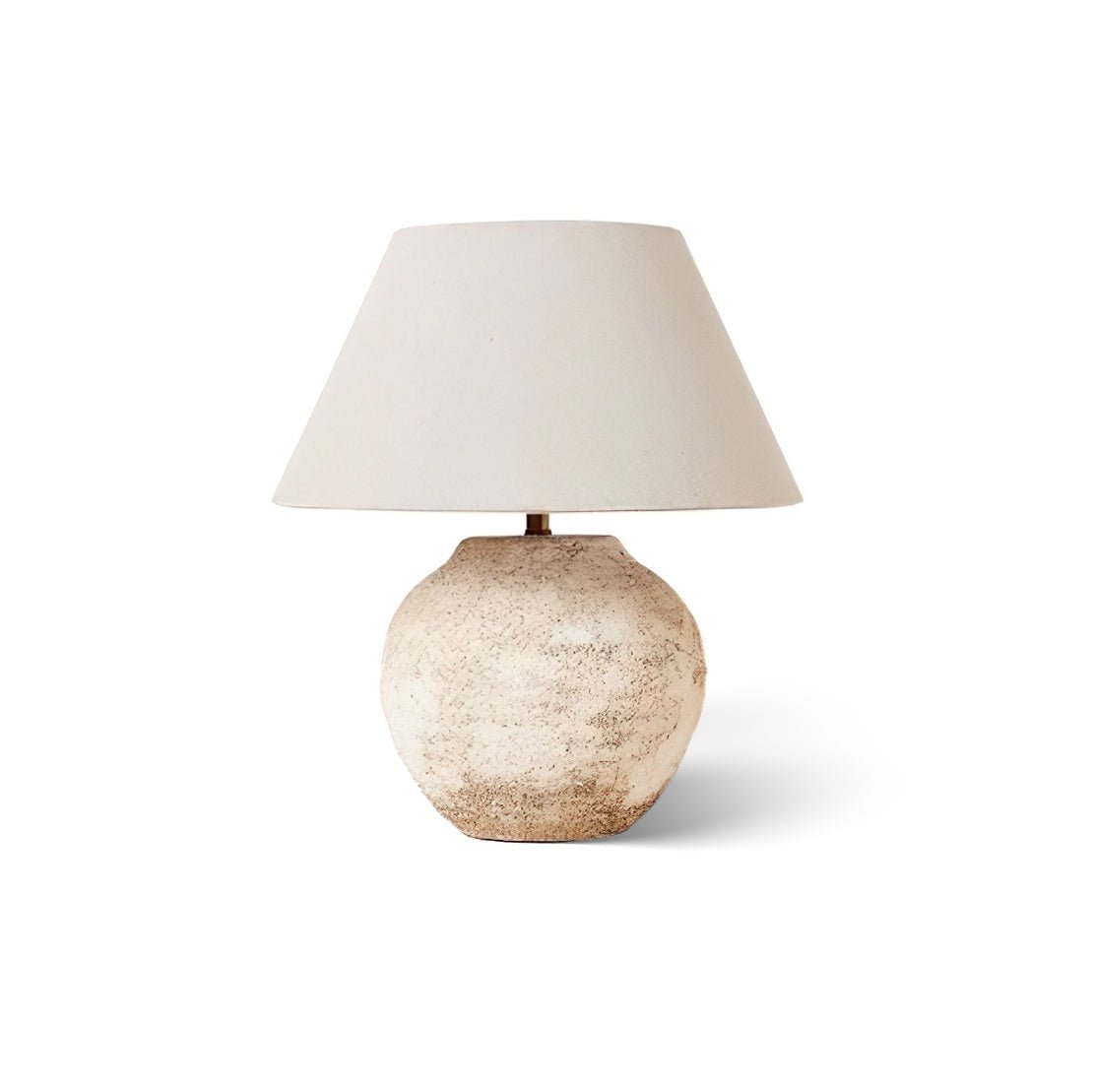 Textured Desert Sand Ceramic Table Lamp with Beige Fabric Shade for Modern Home Decor