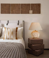Textured Desert Sand Ceramic Table Lamp with Beige Fabric Shade for Modern Home Decor