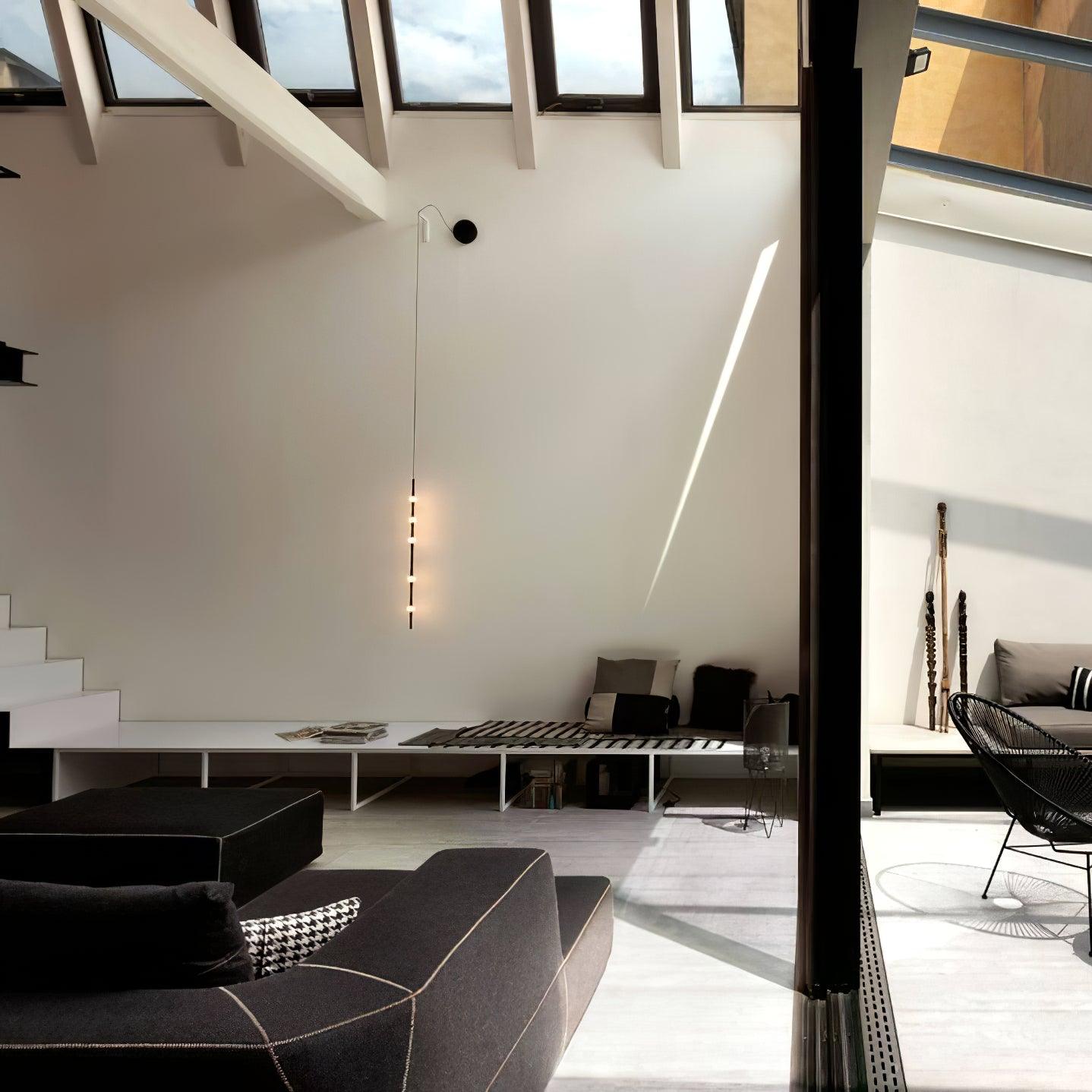 dew-explores-modern-linear-led-pendant-light-with-organic-oval-points-for-stairwells