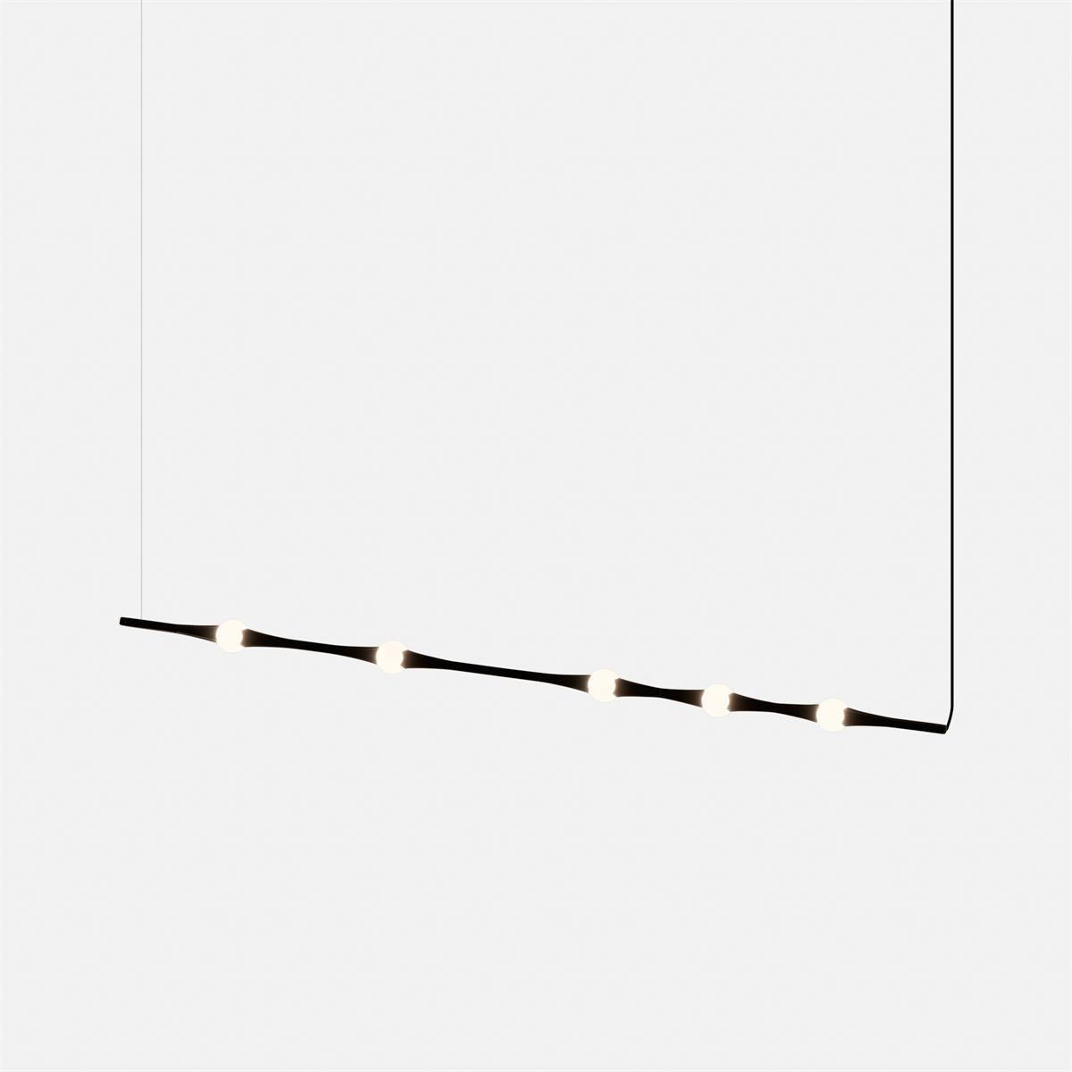 dew-explores-modern-linear-led-pendant-light-with-organic-oval-points-for-stairwells