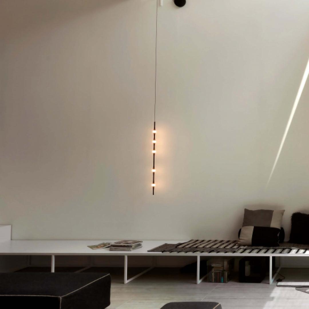 dew-explores-modern-linear-led-pendant-light-with-organic-oval-points-for-stairwells