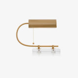 Modern Geometric Crystal Table Lamp with Gold Metal Shade for Bedside or Desk