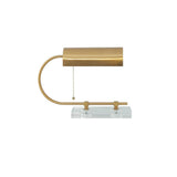 Modern Geometric Crystal Table Lamp with Gold Metal Shade for Bedside or Desk