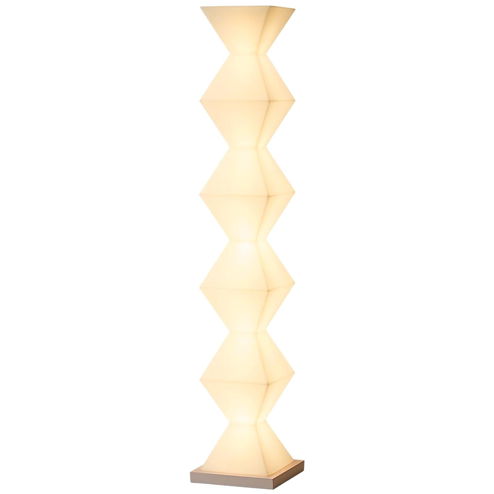 Modern Minimalist Dickson LED Torchiere Floor Lamp with Glass Shade for Living Room