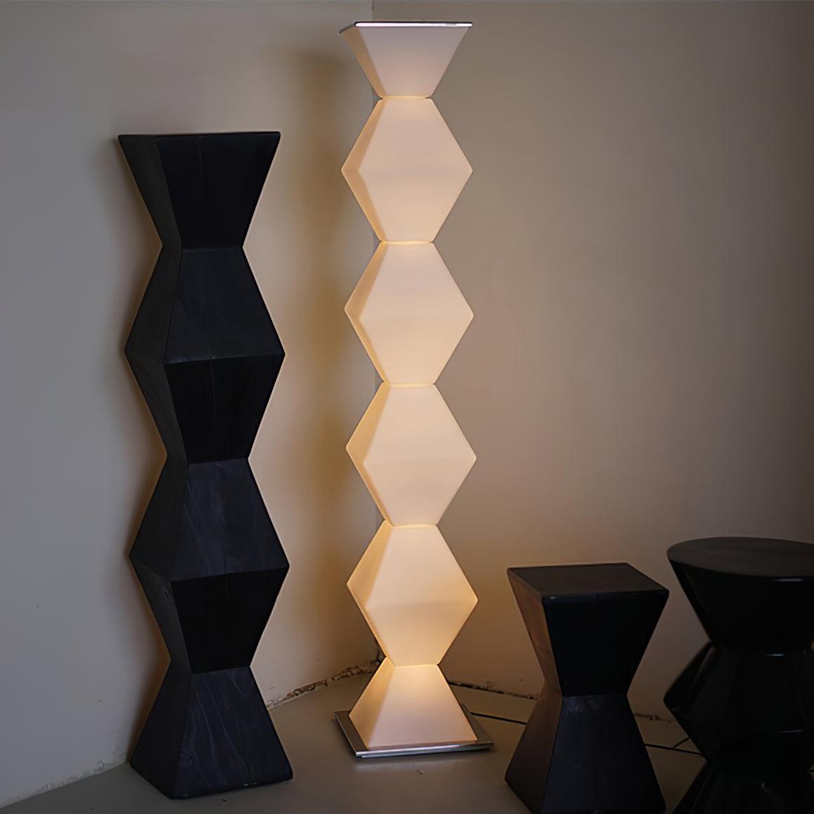 Modern Minimalist Dickson LED Torchiere Floor Lamp with Glass Shade for Living Room